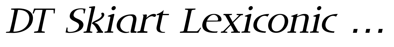 DT Skiart Lexiconic Norm Italic
